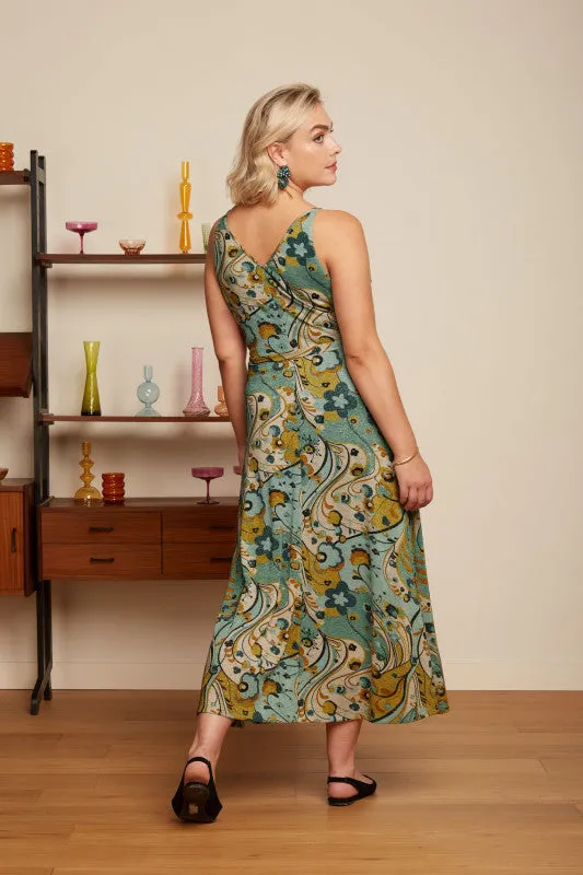 King Louie Dusty Turquoise Fancy Frenzy Hazel Dress