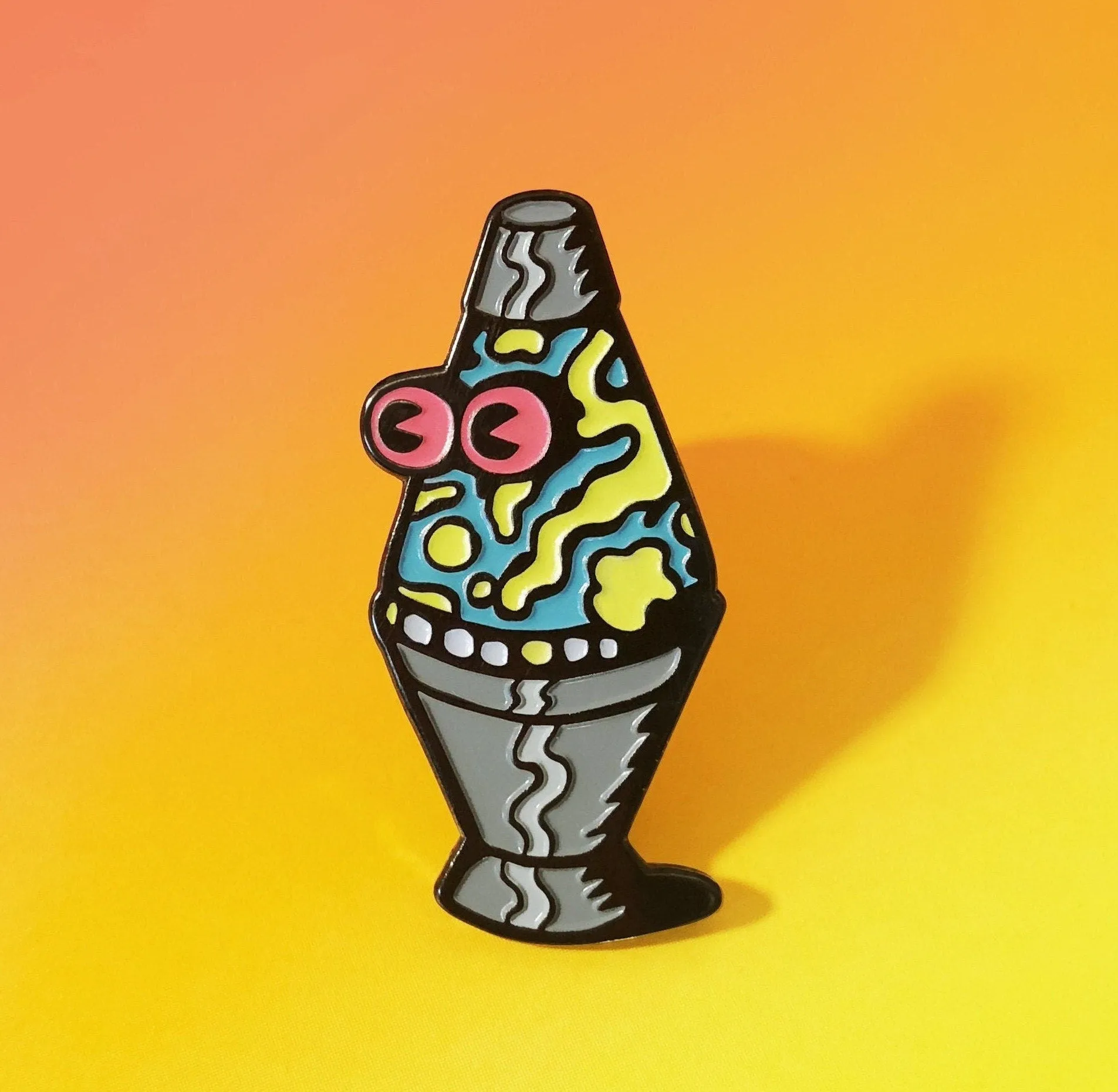 Lava Lamp Glow in the Dark Enamel Pin