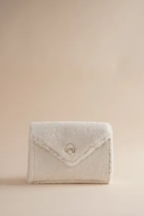 Love Letter Bag in Ivory Shearling