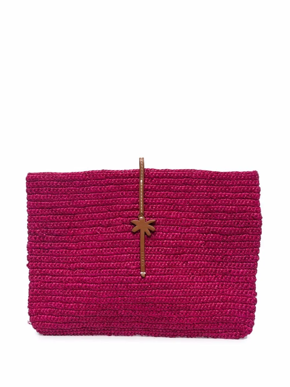 Manebi Raffia Clutch - (green, fuchsia or natural)