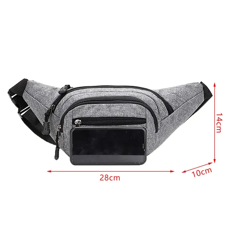 Men's Waist Pack Nylon Sport Fanny Bags Boy Drop Leg Bags Hip Bum Belt Bag Travel Riding Motorcycle Crossbody Purse Pouch