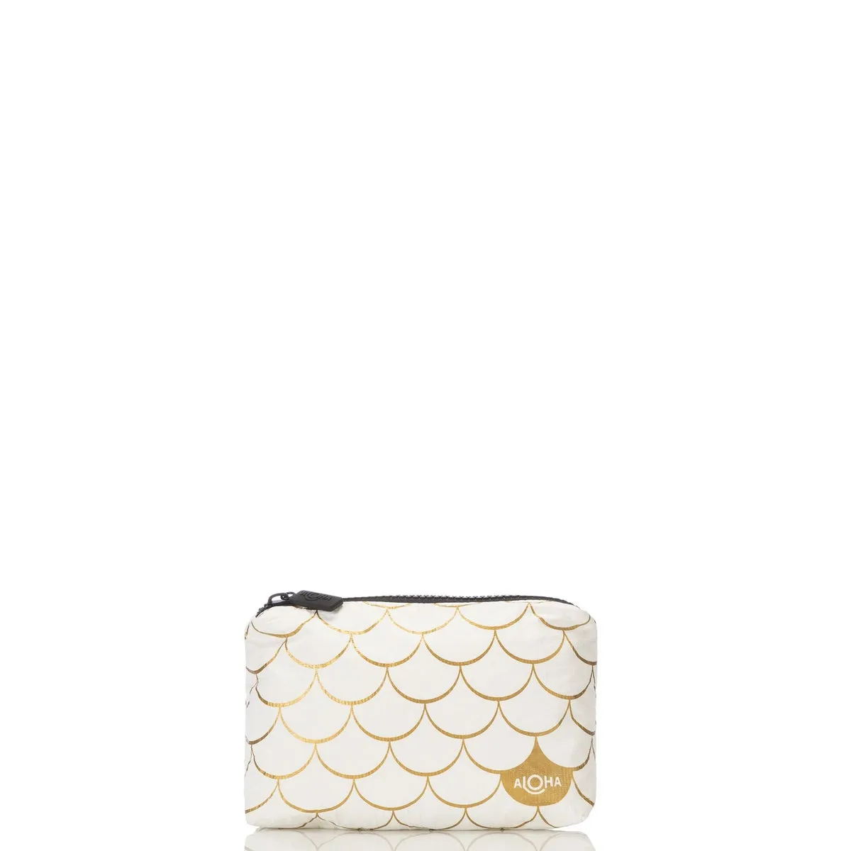 Mermaid Mini Pouch / Gold & White