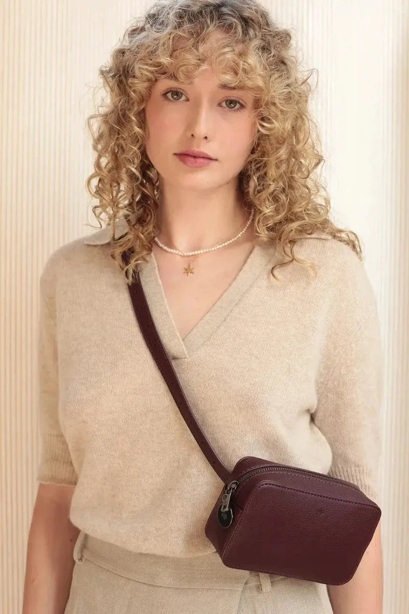 Micro Belt Bag in Merlot