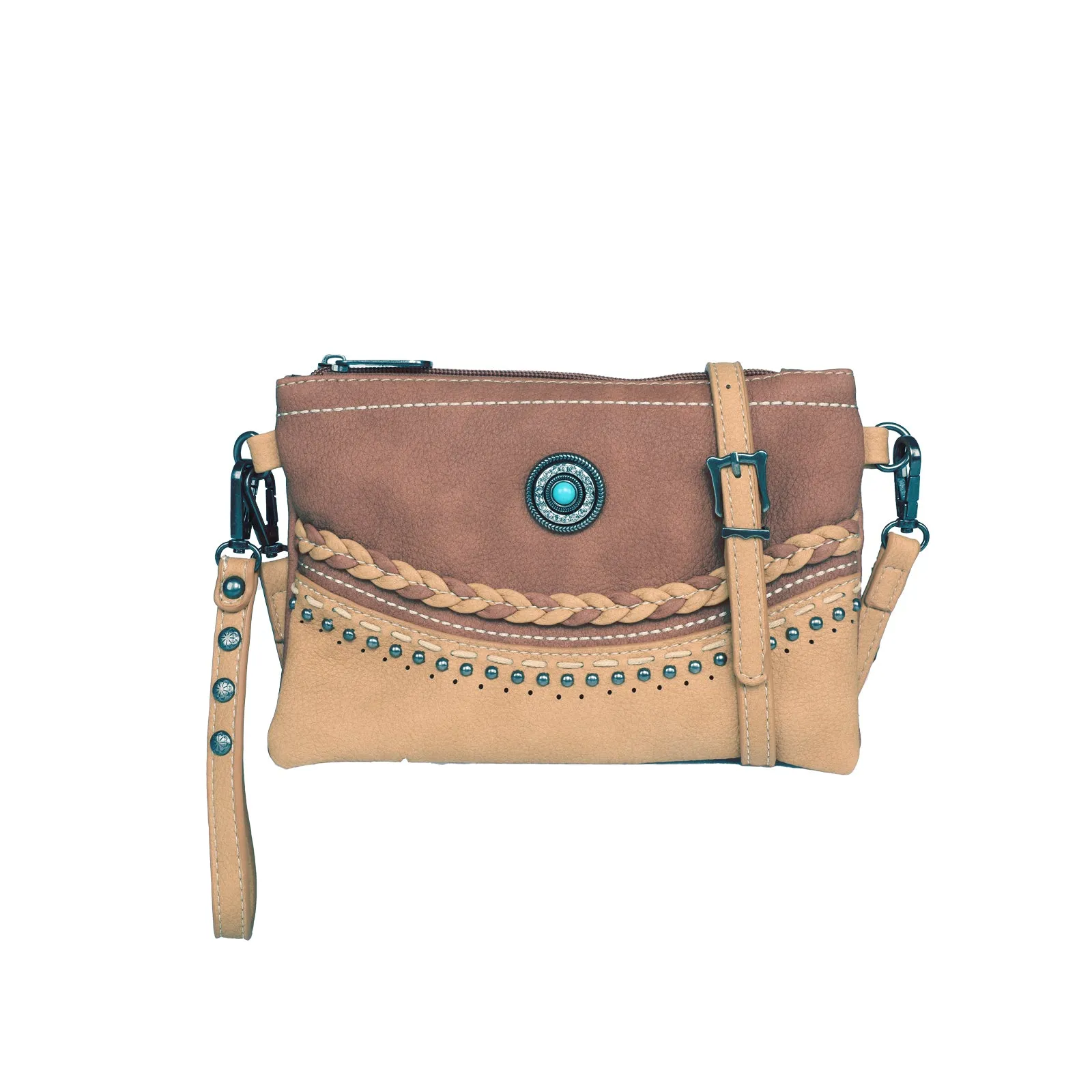 MW1107-181 Montana West Concho Collection Clutch/Crossbody