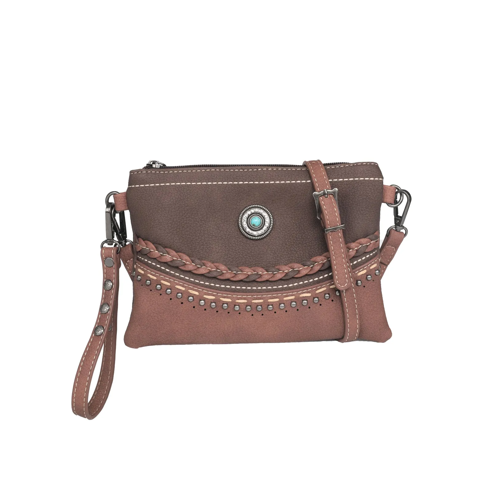 MW1107-181 Montana West Concho Collection Clutch/Crossbody