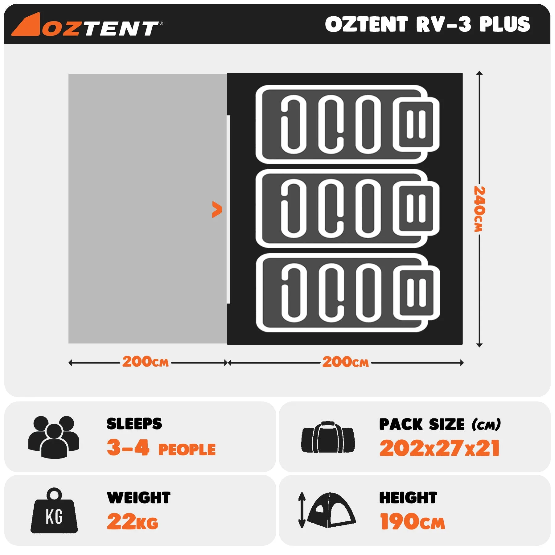 Oztent RV-3 PLUS