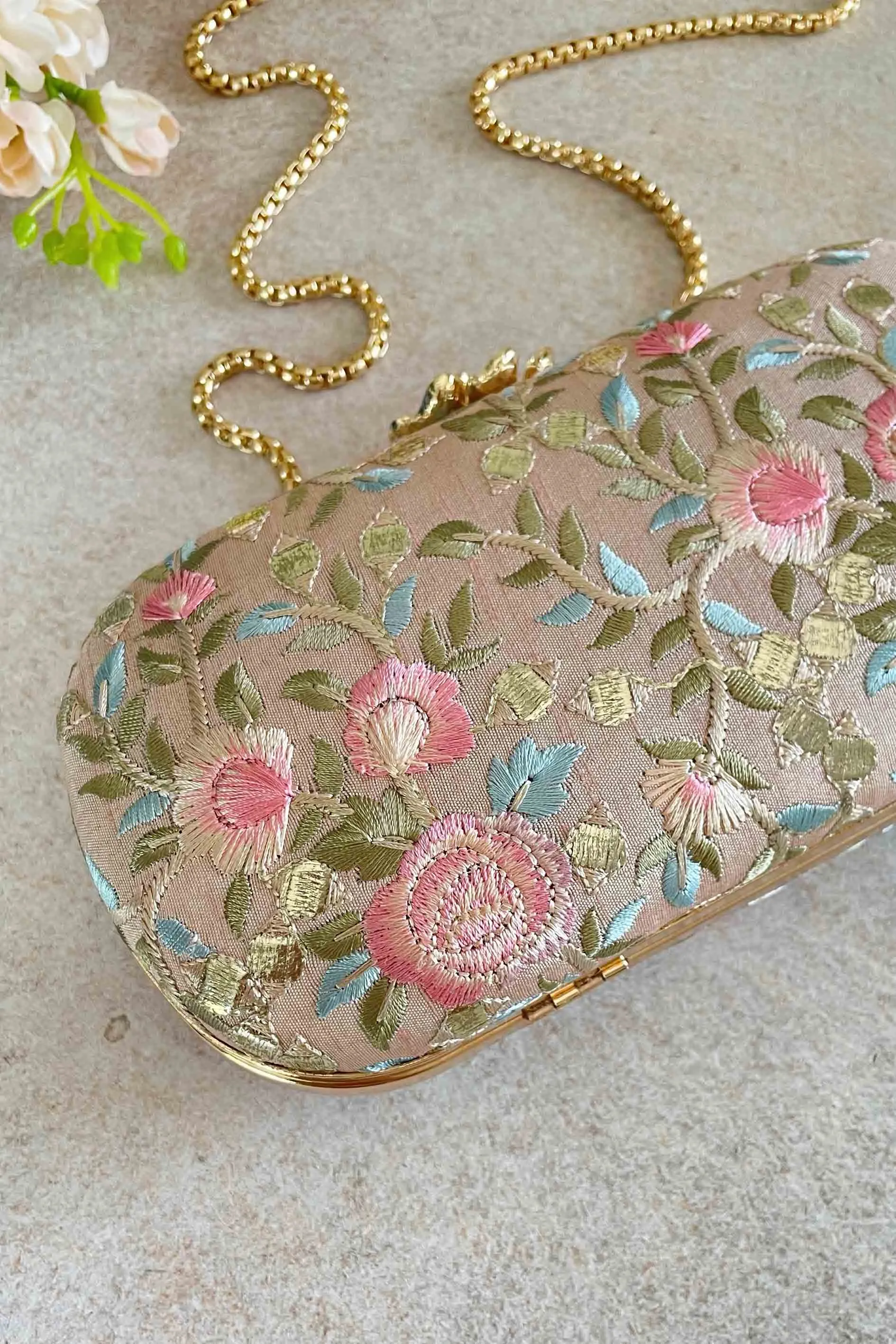 Peony Capsule Clutch