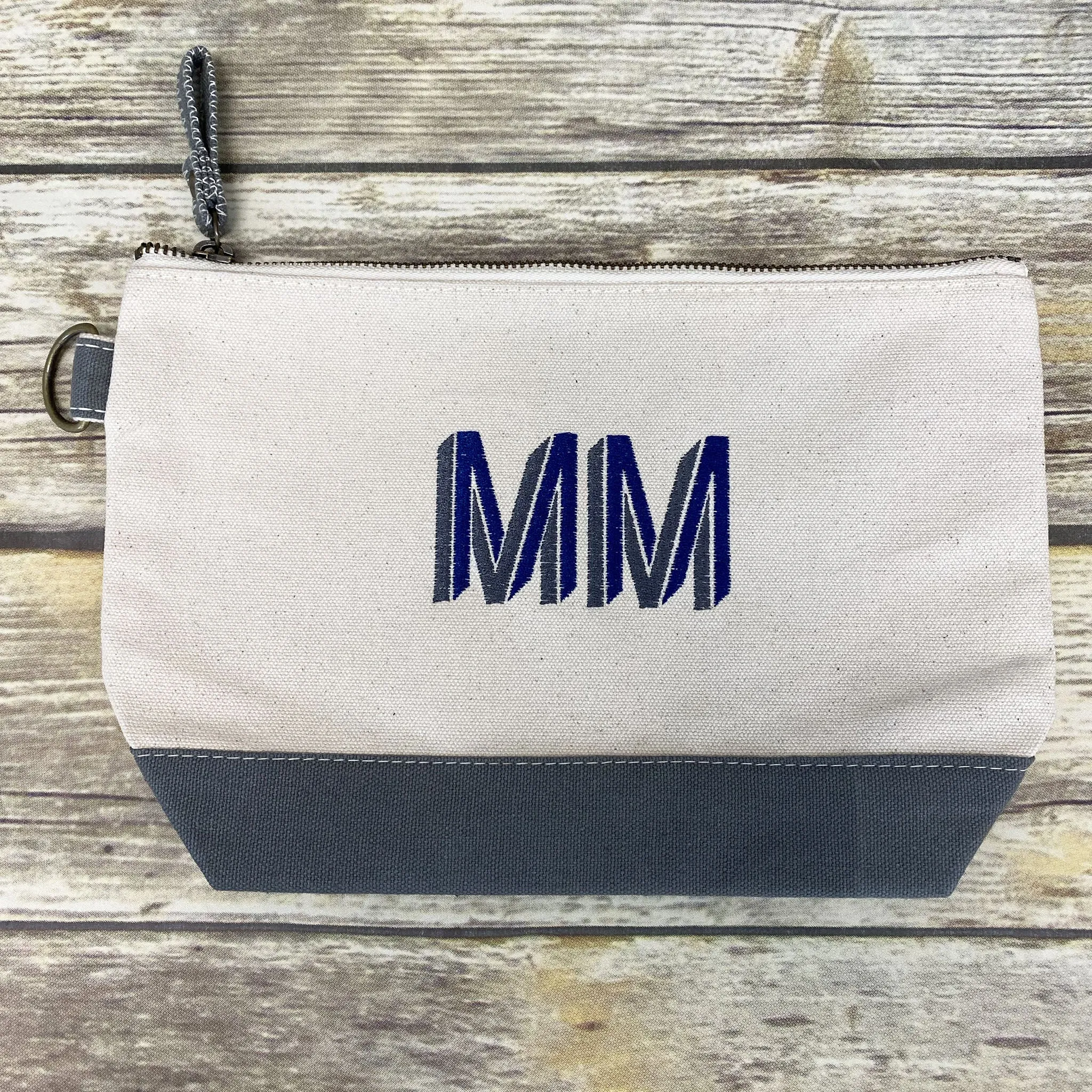 Personalized Two Tone Canvas Pouch