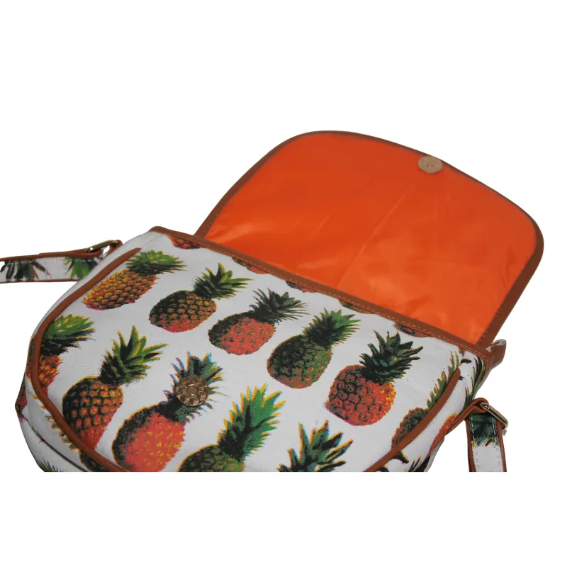 Pineapple Canvas Crossbody Bag