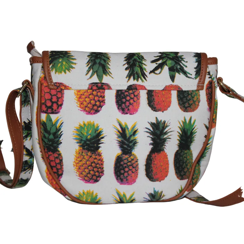 Pineapple Canvas Crossbody Bag