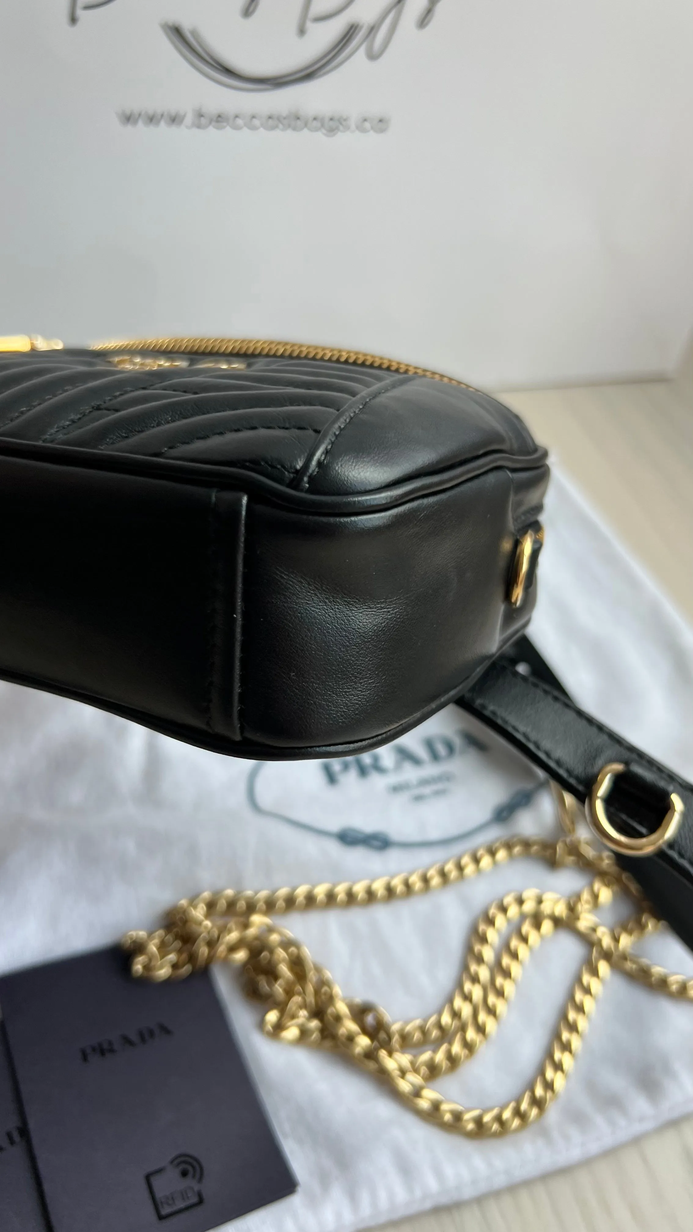 Prada Diagramme Leather Belt Bag