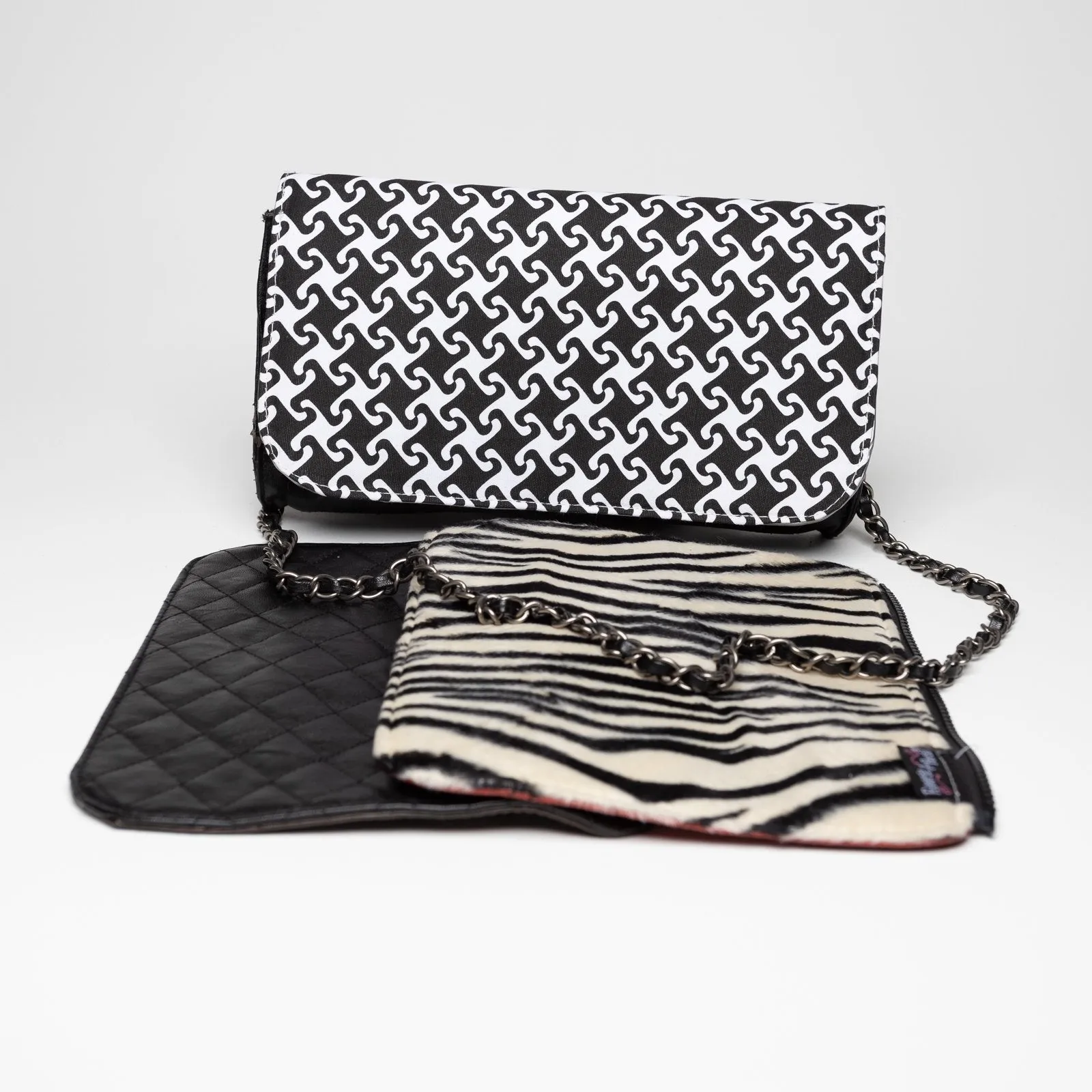 Reverse A Purse Clutch Black Collection - Safari, Tuxedo