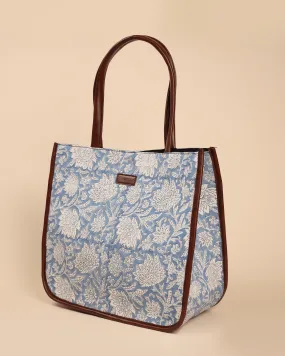 Sea Shells Handblock Square Tote Bag