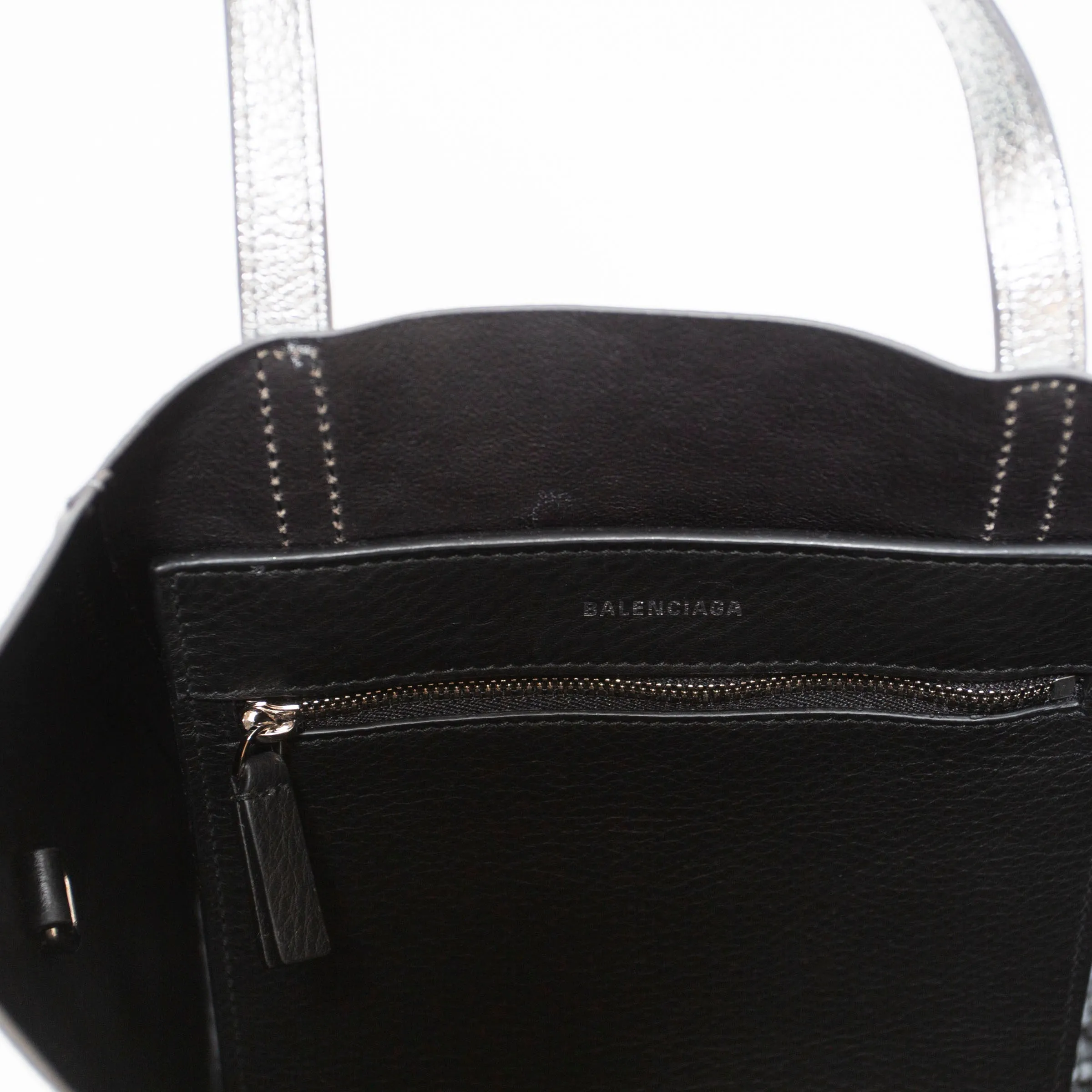 Silver Calfskin Everyday XXS Tote Bag