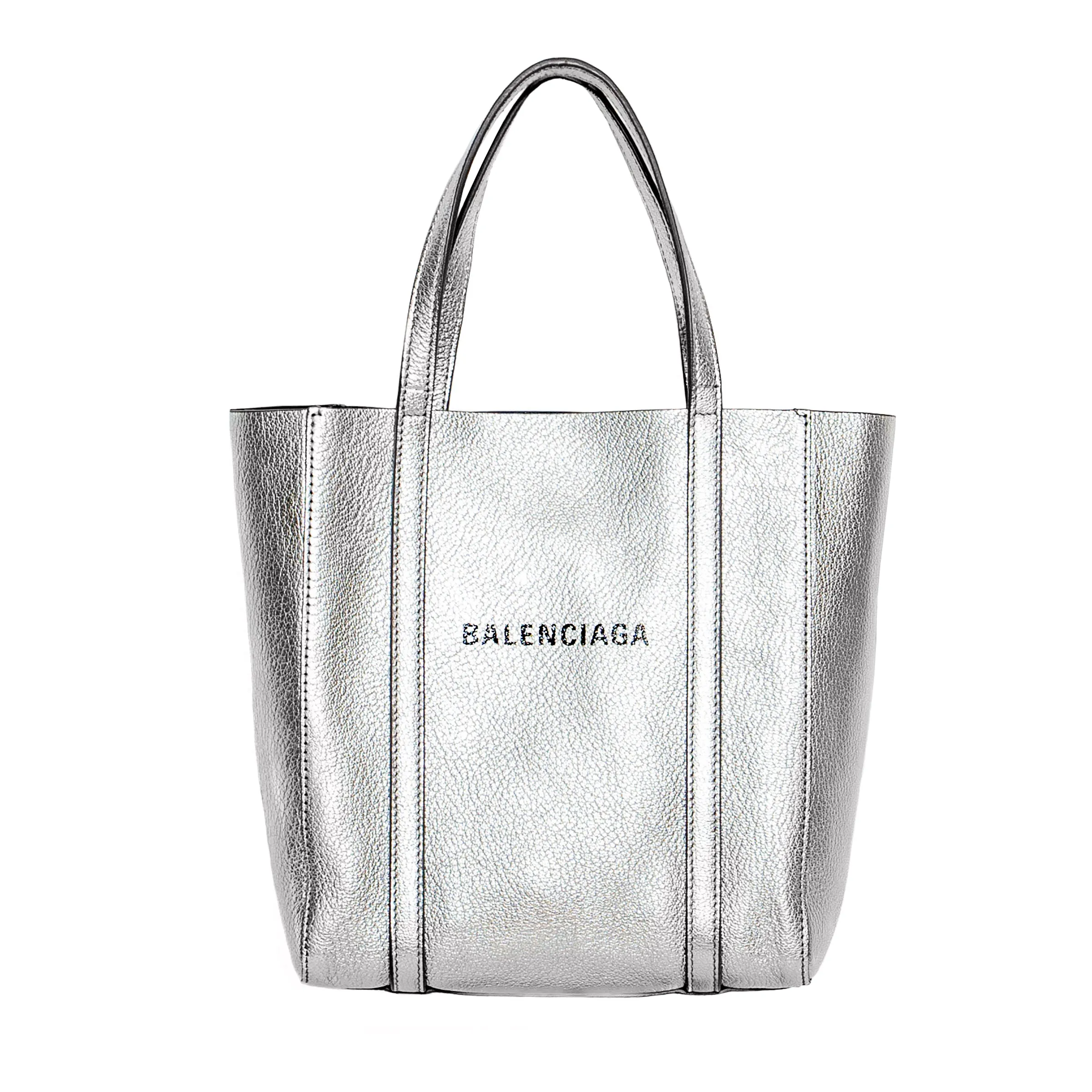 Silver Calfskin Everyday XXS Tote Bag