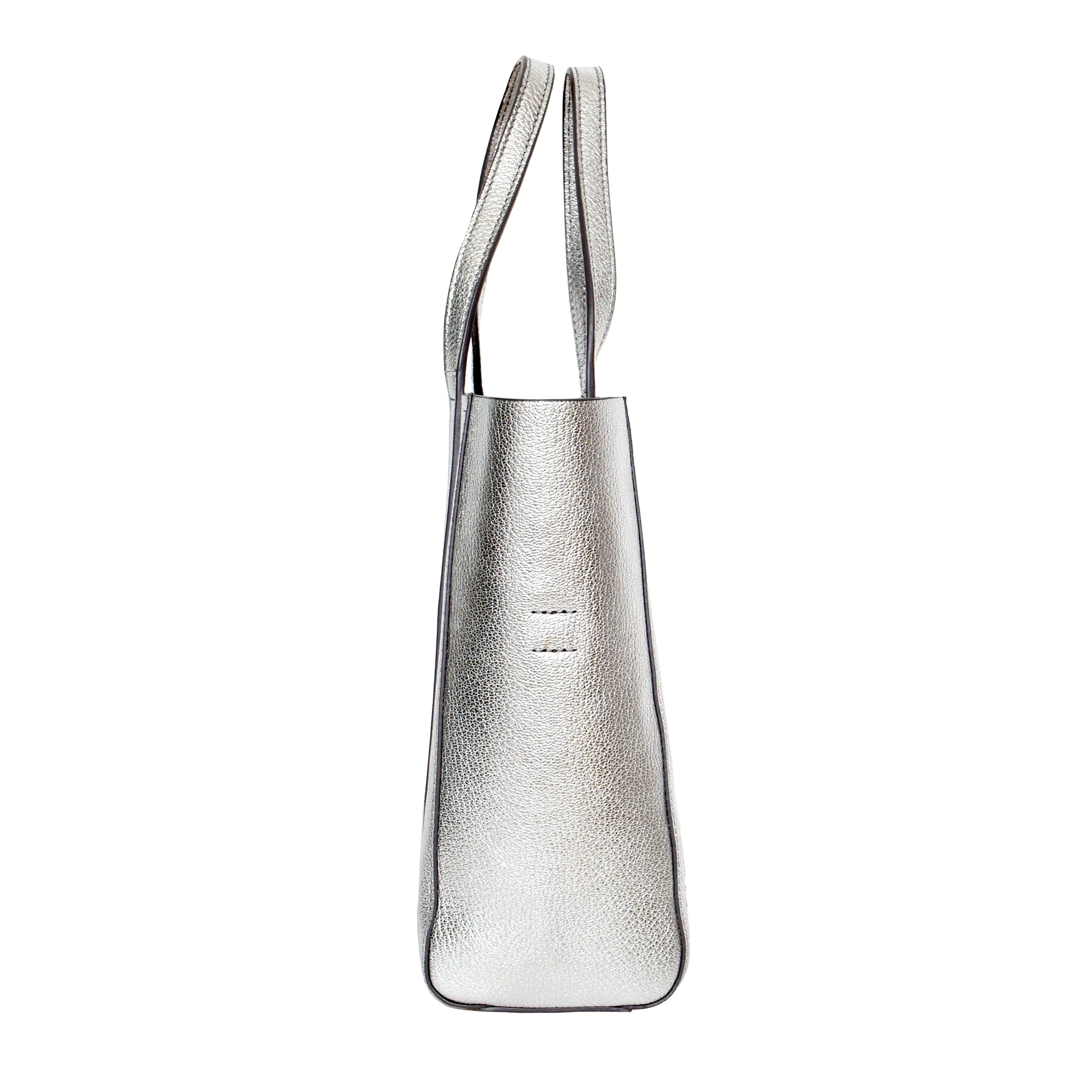 Silver Calfskin Everyday XXS Tote Bag