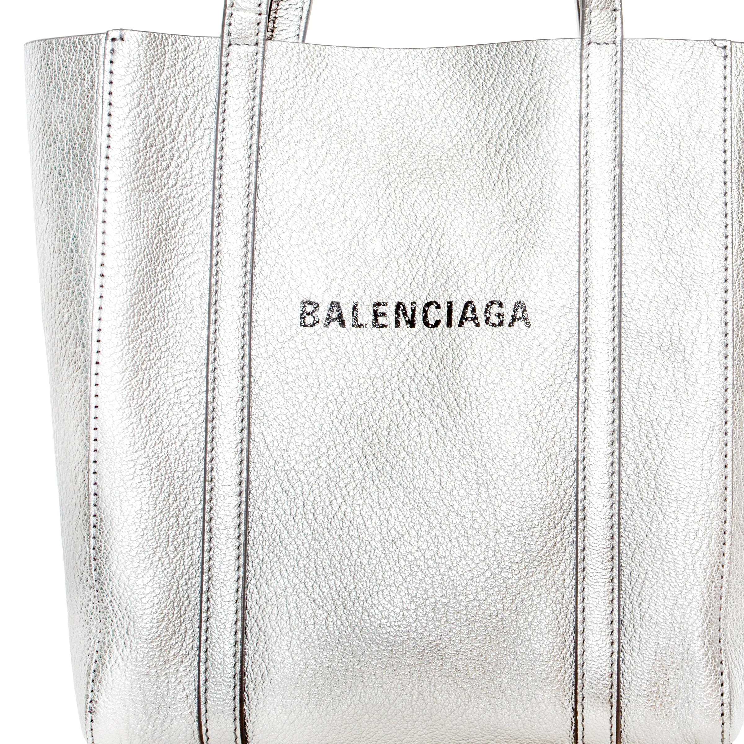 Silver Calfskin Everyday XXS Tote Bag