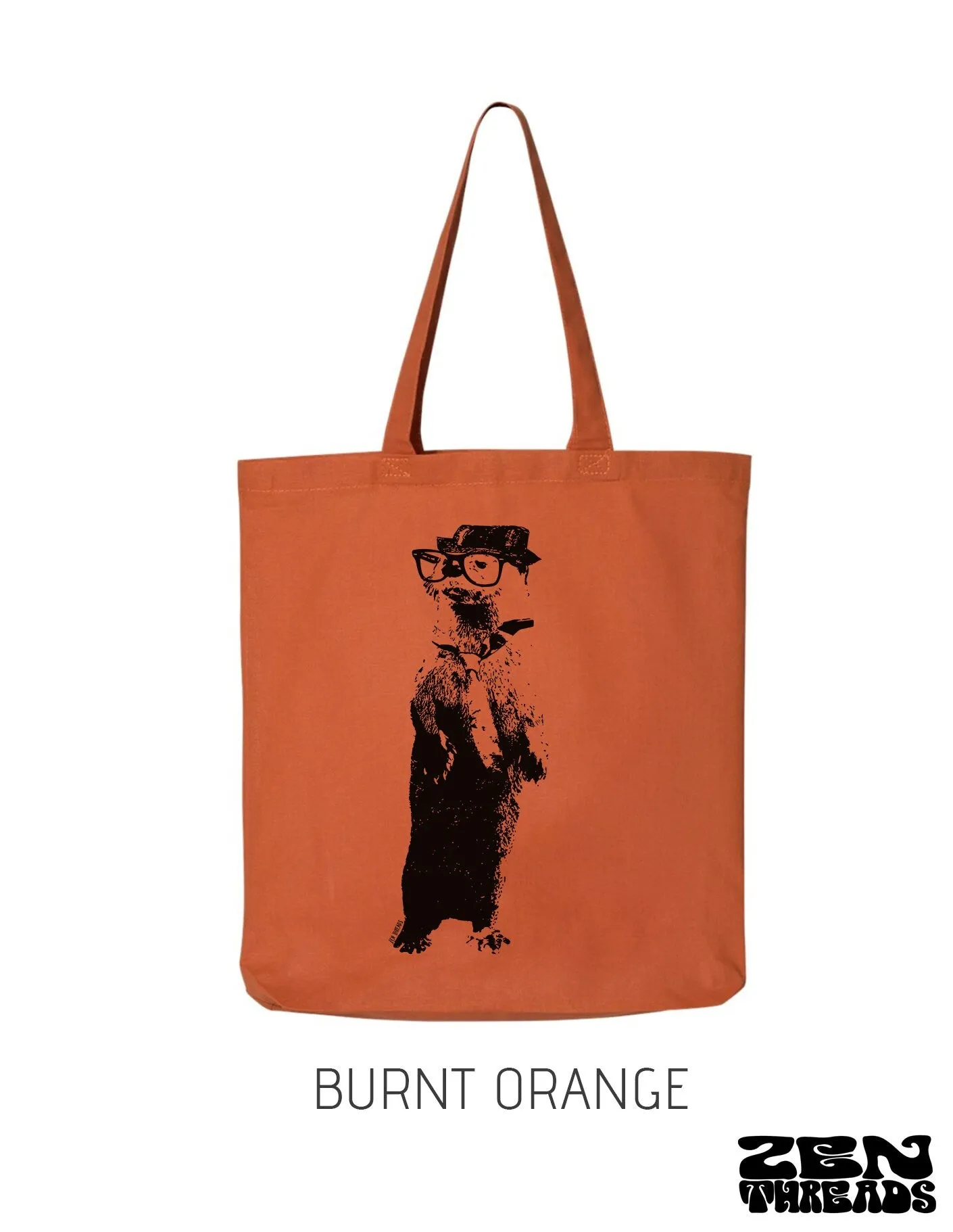 Smart OTTER - Eco-Friendly Market Tote Bag - Hand Screen printed (Ships FREE!)