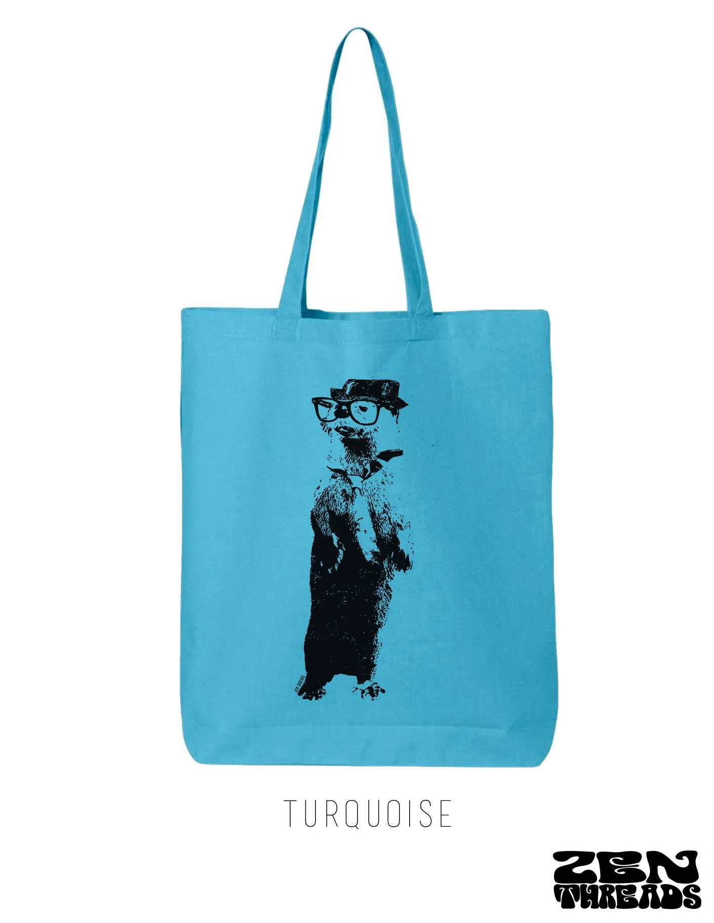 Smart OTTER - Eco-Friendly Market Tote Bag - Hand Screen printed (Ships FREE!)