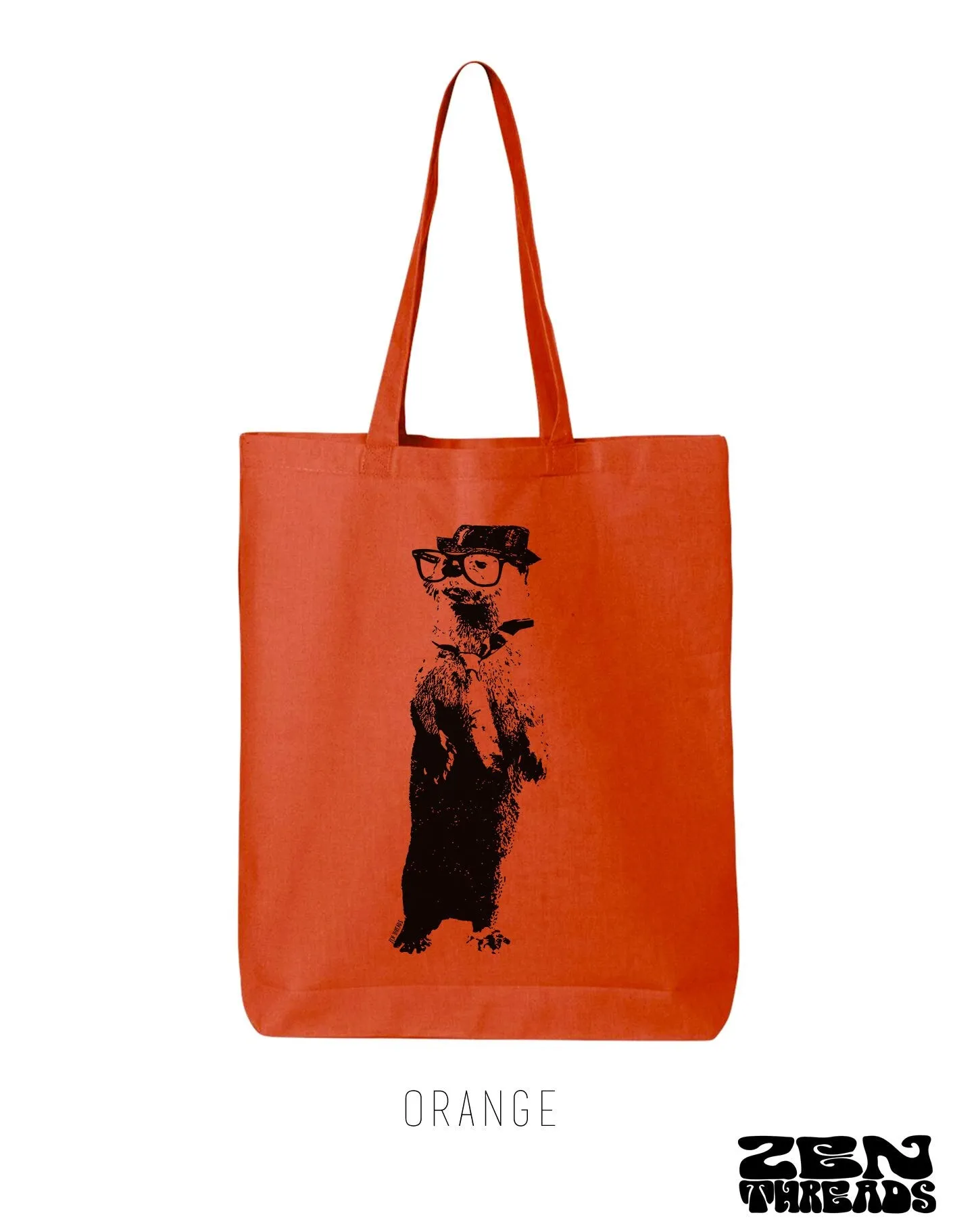 Smart OTTER - Eco-Friendly Market Tote Bag - Hand Screen printed (Ships FREE!)