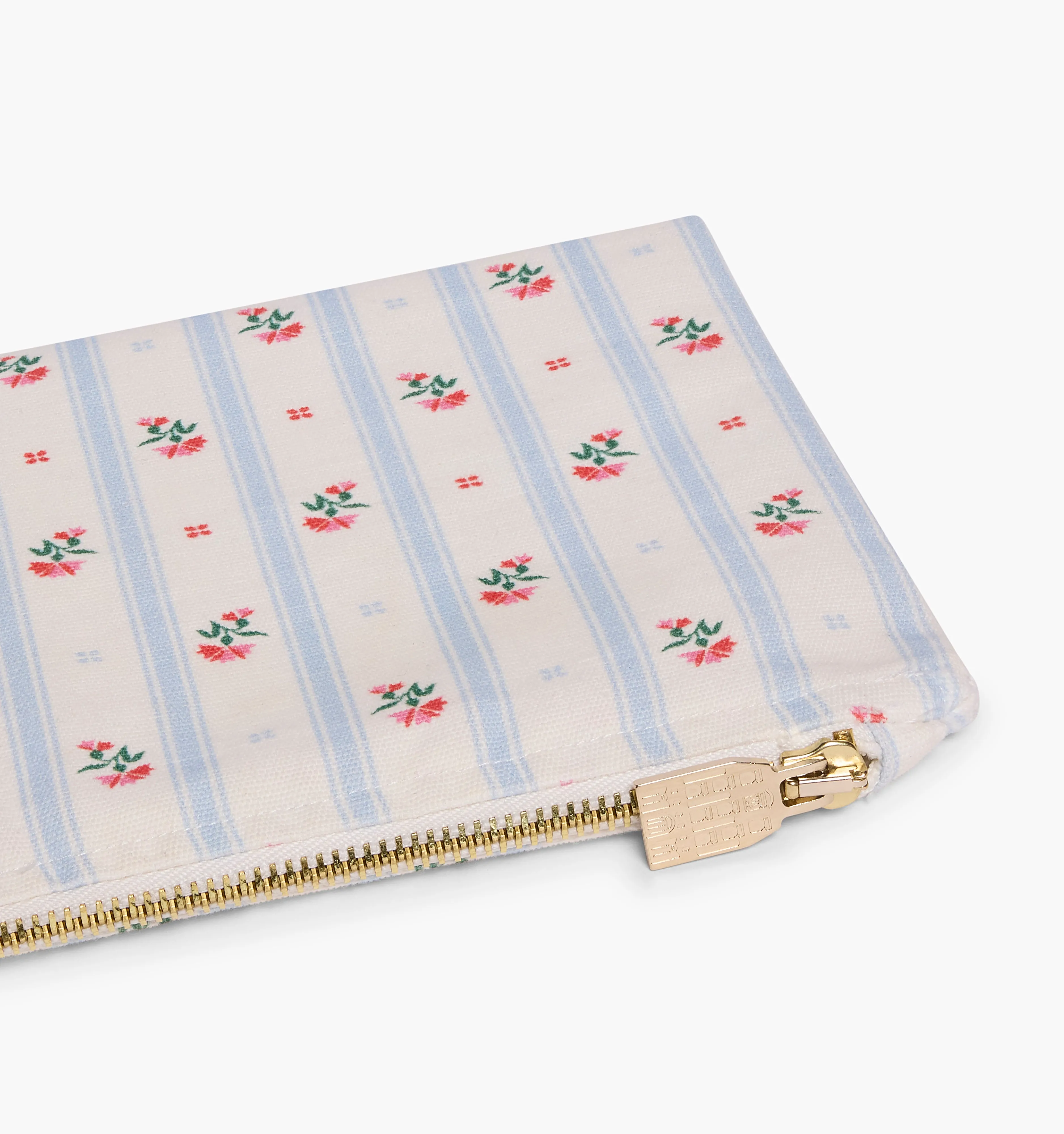 The Medium Pouch - Floral Stripe