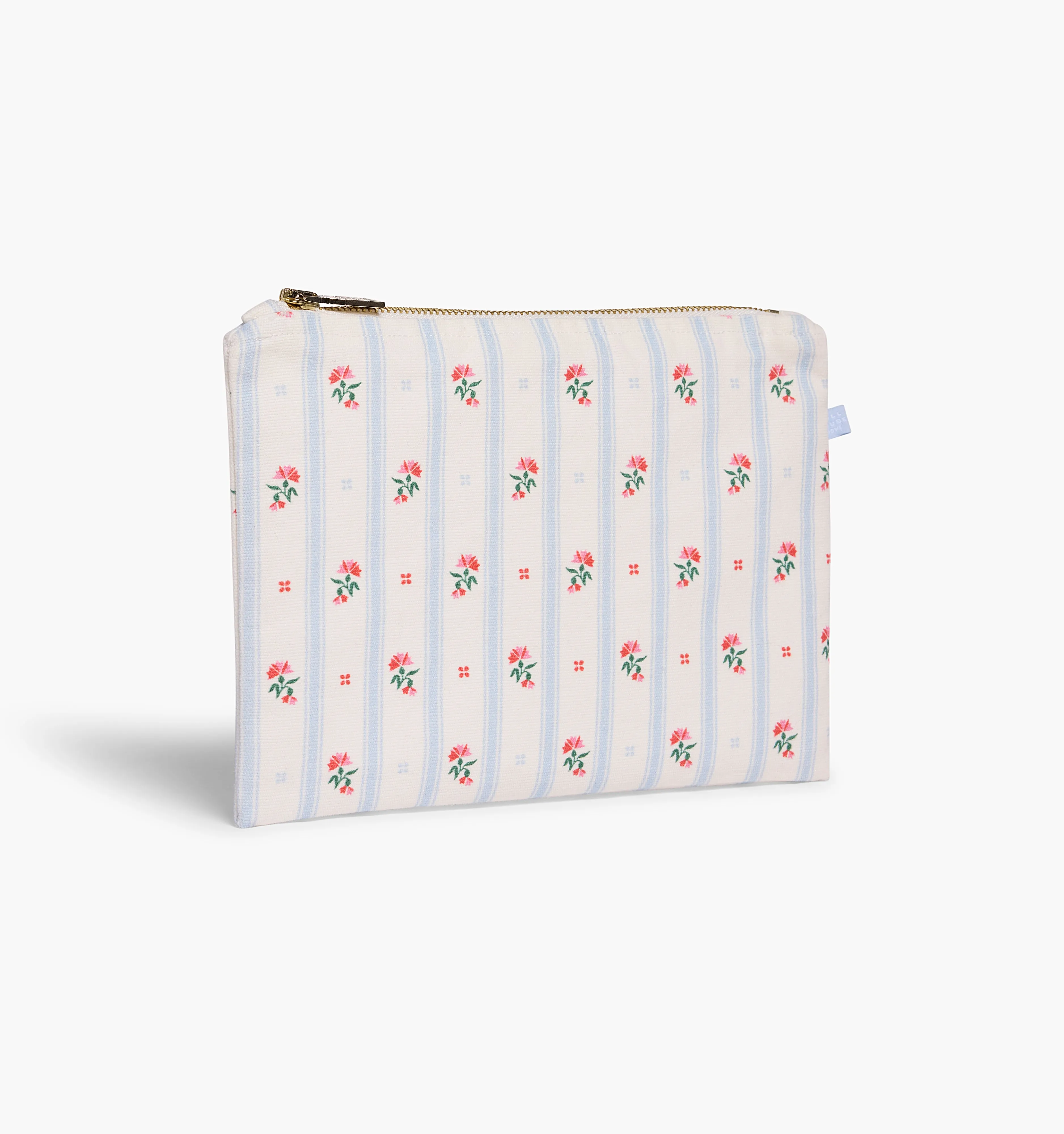 The Medium Pouch - Floral Stripe