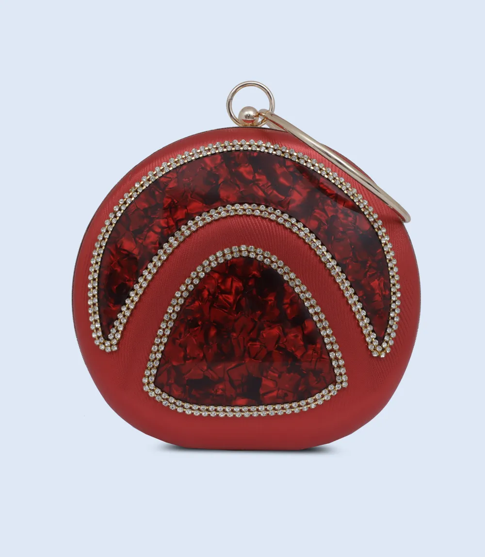 WB2497-MAROON-Women Snazzy Clutch