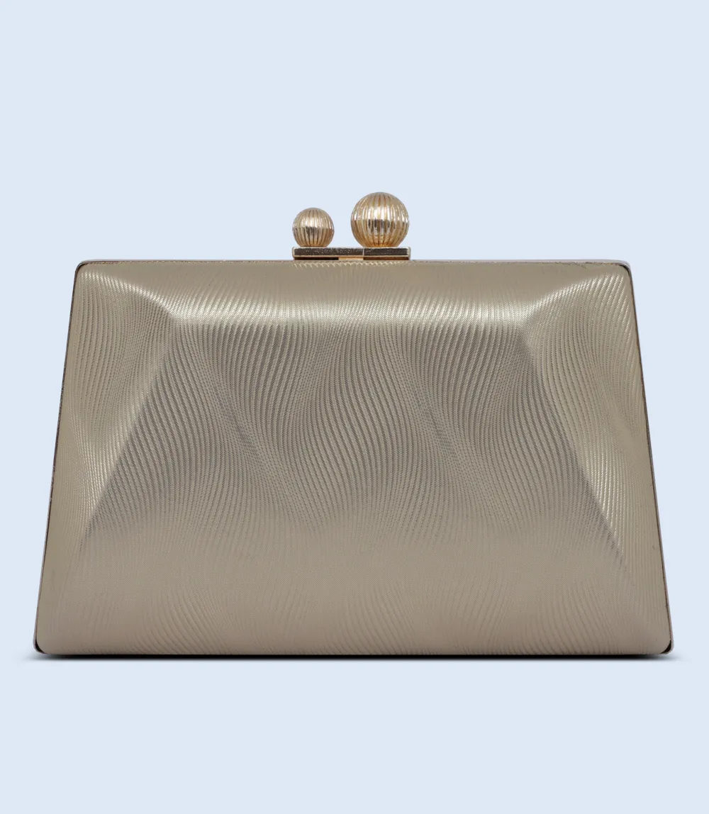 WB2503-GOLDEN-Women Snazzy Clutch